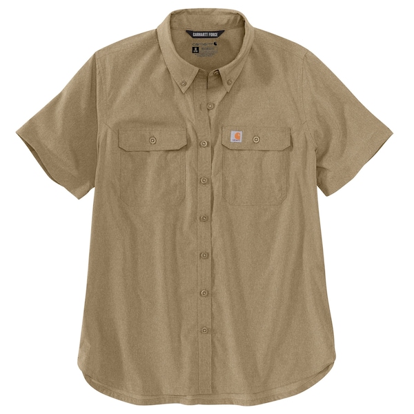 Carhartt Women's TW5292 W Force RlxdFit LW SS Shrt S REG Short Sleeve Relaxed Dark Khaki TW5292-W / 105537-DKHSREG - main